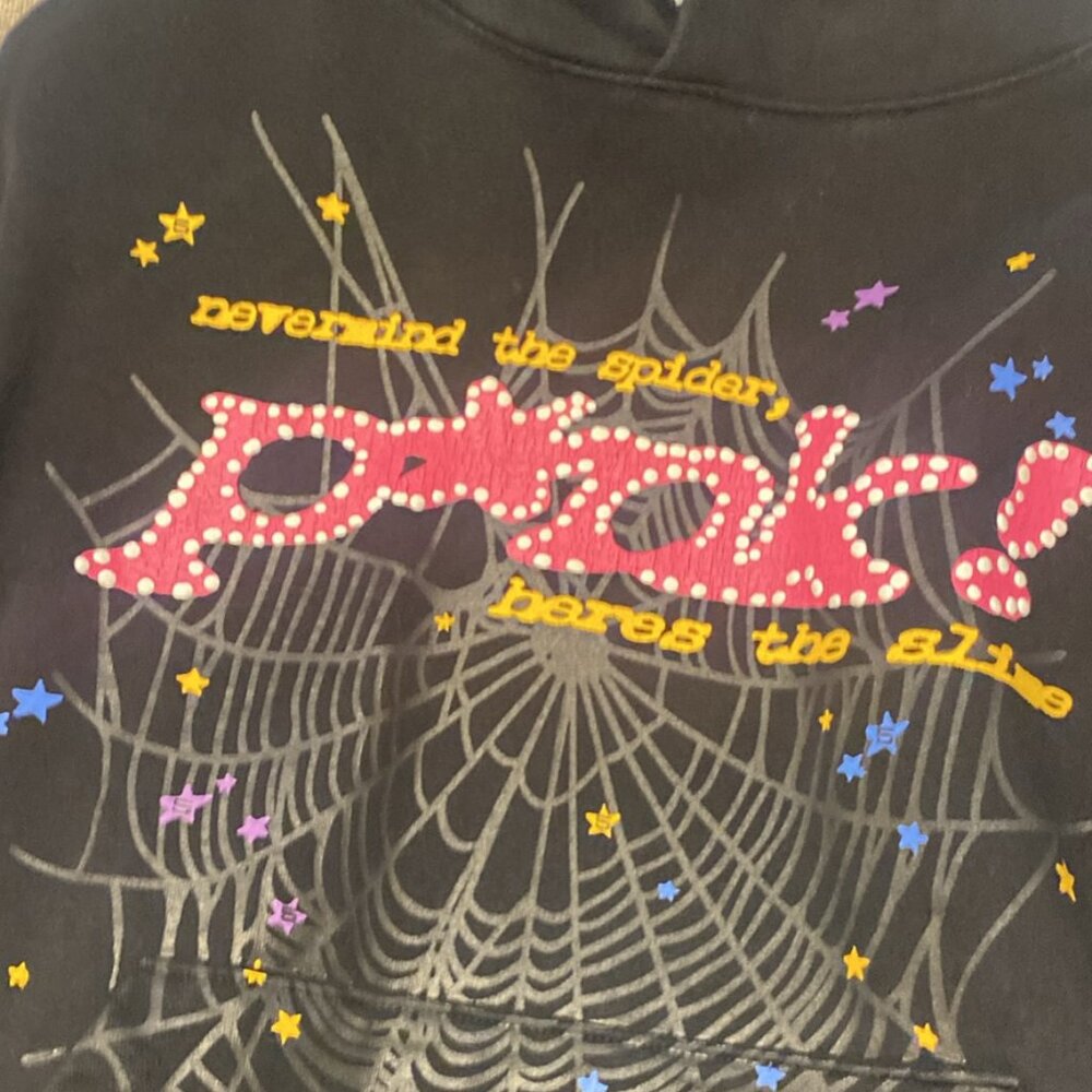 Black Sp5der hoodie Size Medium Mens